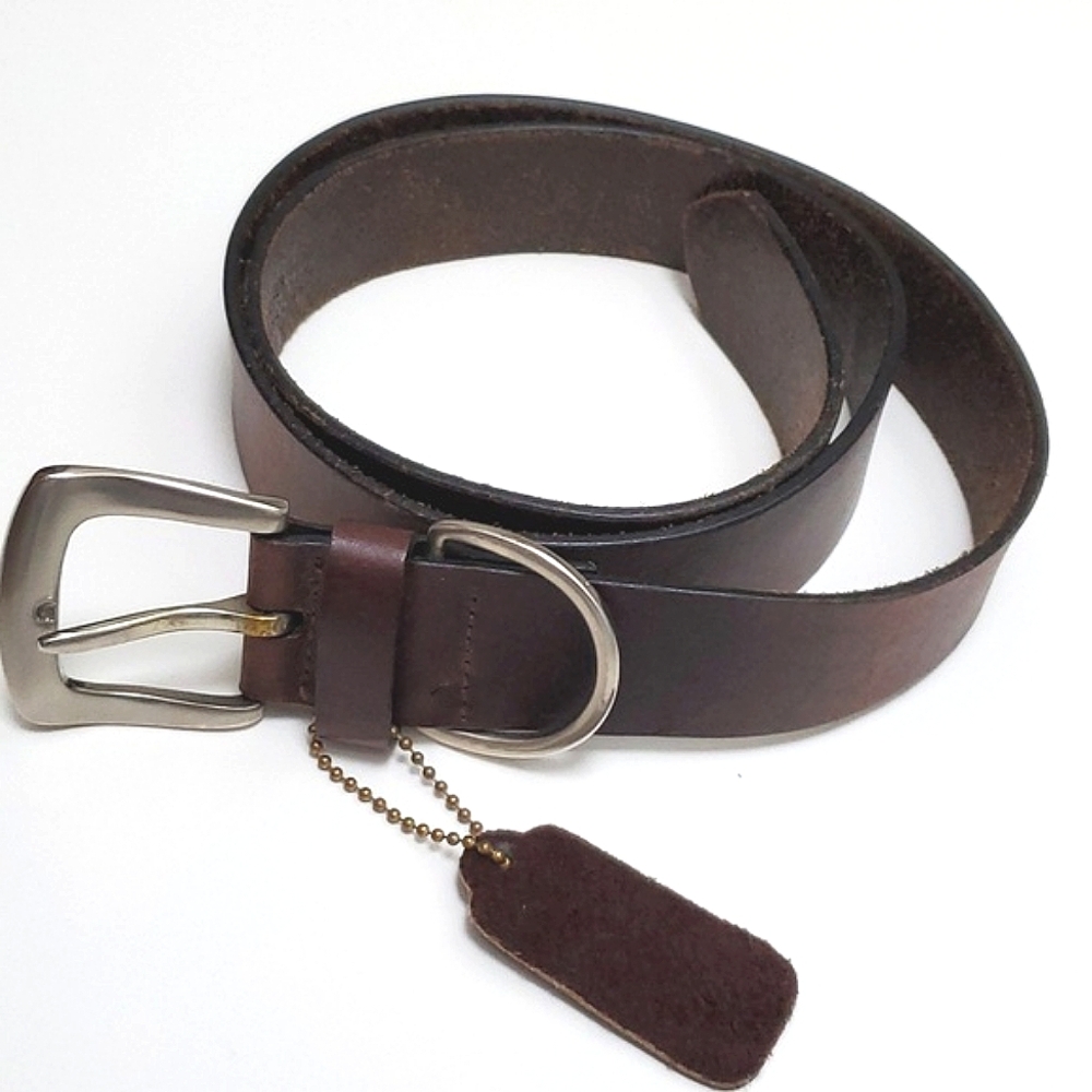 Leather Belt Dark Brown Great Quality Size Lg.